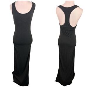 LeMarche By Naked Princess Black Halter Scoop Neck Maxi Dress Size Small